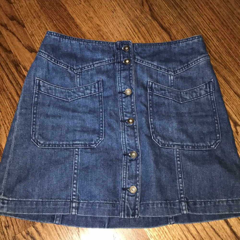 Free people blue jean skirt